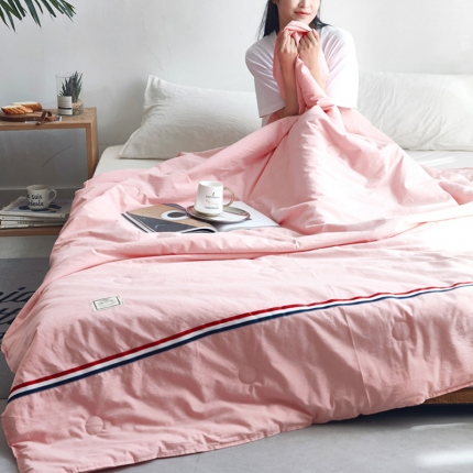 91家纺网 家纺一手货源 找家纺 （总）寐眠家纺 2018新款水洗棉织带款夏被