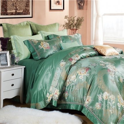 91家纺网 家纺一手货源 找家纺 （总）赫本 色织真丝棉里布套件