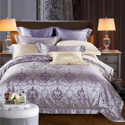 91家纺网 家纺一手货源 找家纺 （总）赫本 色织真丝棉里布套件