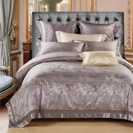 91家纺网 家纺一手货源 找家纺 （总）赫本 色织真丝棉里布套件