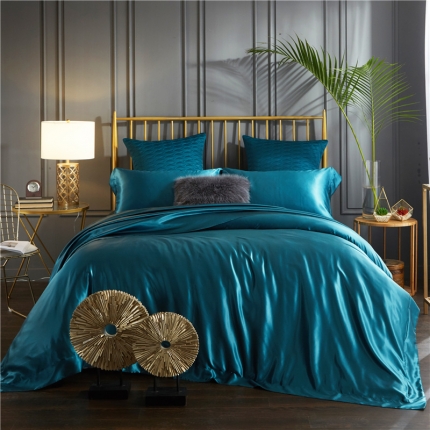 91家纺网 家纺一手货源 找家纺 （总）赫本 素色真丝套件