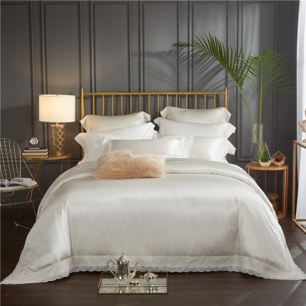 91家纺网 家纺一手货源 找家纺 （总）赫本 素色真丝套件