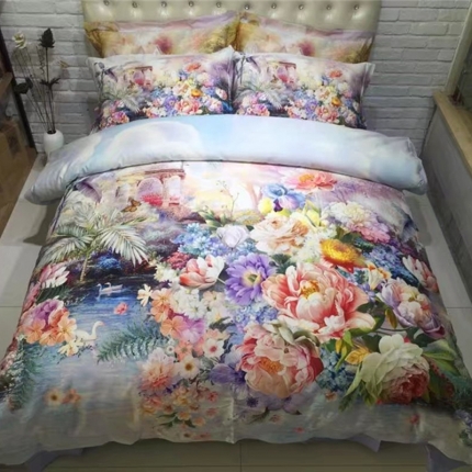 91家纺网 家纺一手货源 找家纺 （总）艾莱家纺 120S数码臻维绒四件套