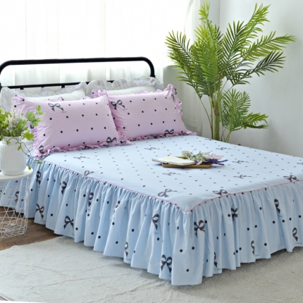 91家纺网 家纺一手货源 找家纺 （总）菊上家纺 2018小清新宜家简约风床裙