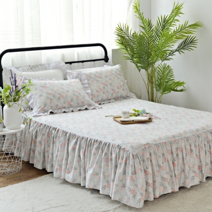 91家纺网 家纺一手货源 找家纺 （总）菊上家纺 2018小清新宜家简约风床裙