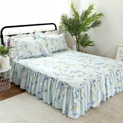 91家纺网 家纺一手货源 找家纺 （总）菊上家纺 2018小清新宜家简约风床裙