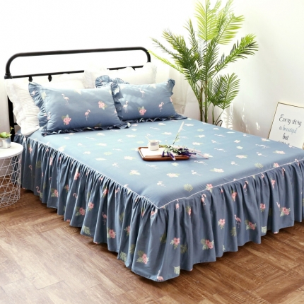 91家纺网 家纺一手货源 找家纺 （总）菊上家纺 2018小清新宜家简约风床裙