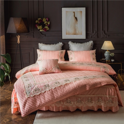 91家纺网 家纺一手货源 找家纺 菊上家纺 全棉水洗加棉四件套 雅柔