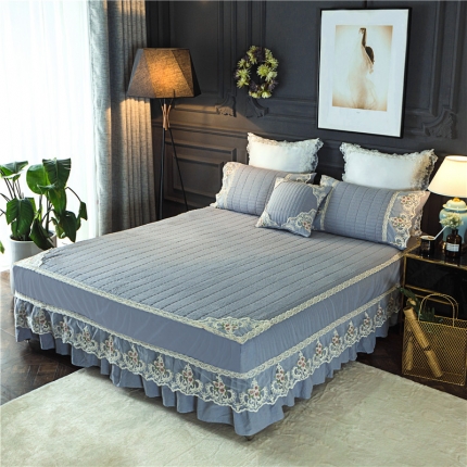 91家纺网 家纺一手货源 找家纺 （总）菊上家纺 全棉水洗加棉款床裙