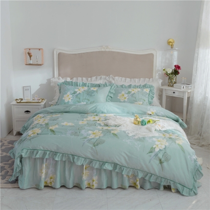 91家纺网 家纺一手货源 找家纺 （总）菊上家纺 2019美式床裙四件套铂金系列