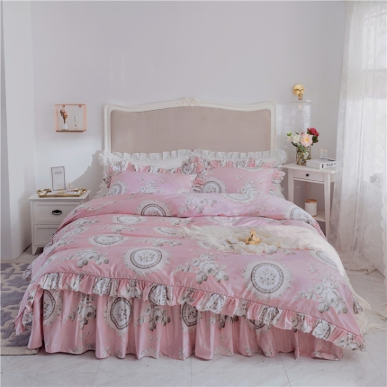 91家纺网 家纺一手货源 找家纺 （总）菊上家纺 2019美式床裙四件套铂金系列