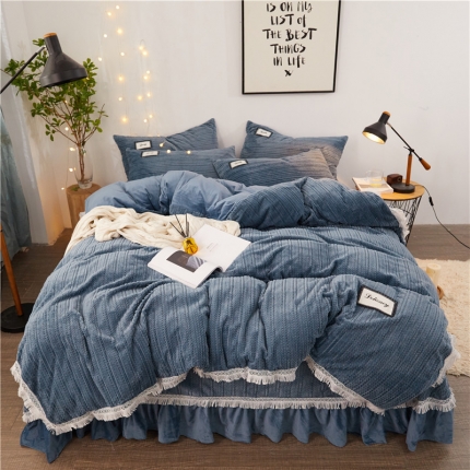 91家纺网 家纺一手货源 找家纺 菊上家纺 2019新款柔软针织法莱绒水晶绒牛奶绒系列四件套