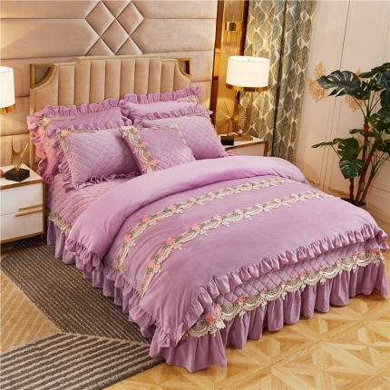 91家纺网 家纺一手货源 找家纺 （总）菊上家纺 2019雅典娜水晶绒加厚夹棉单品被套