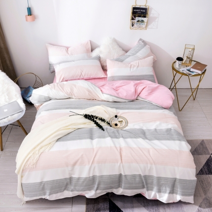 91家纺网 家纺一手货源 找家纺 （总）芯贝儿 新品北欧简宜风全m13372纯m四件套