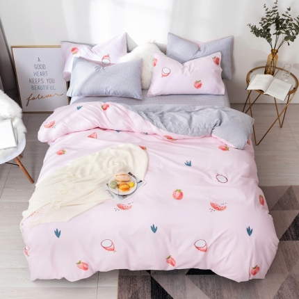 91家纺网 家纺一手货源 找家纺 （总）芯贝儿 2019新品小清新系纯m四件套 床笠款