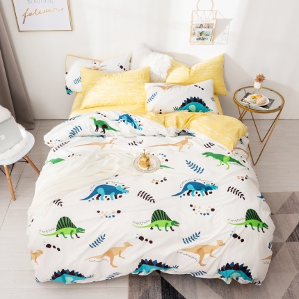 91家纺网 家纺一手货源 找家纺 （总）芯贝儿 2019新品小清新系纯m四件套 床笠款