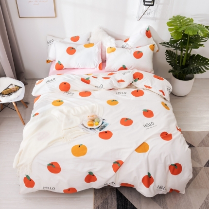 91家纺网 家纺一手货源 找家纺 （总）芯贝儿 2019新品小清新系纯m四件套 床笠款