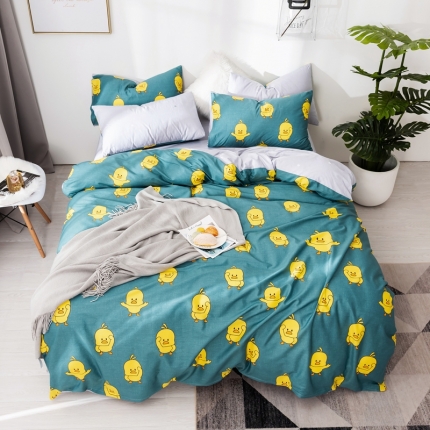 91家纺网 家纺一手货源 找家纺 （总）芯贝儿 2019新品小清新系纯m四件套 床笠款