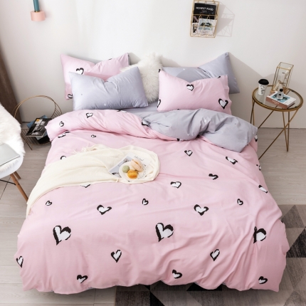 91家纺网 家纺一手货源 找家纺 （总）芯贝儿 2019新品小清新系纯m四件套 床笠款