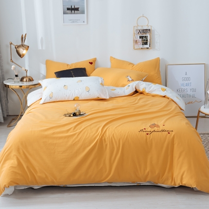 91家纺网 家纺一手货源 找家纺 （总）芯贝儿 2019新款全m水洗m绣花四件套