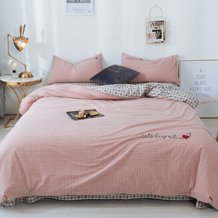 91家纺网 家纺一手货源 找家纺 芯贝儿 2019新款全m水洗m绣花四件套 格调