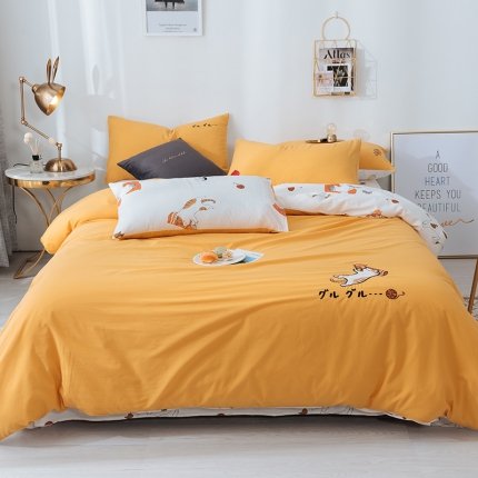 91家纺网 家纺一手货源 找家纺 （总）芯贝儿 2019新款全m水洗m绣花四件套