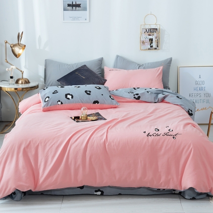 91家纺网 家纺一手货源 找家纺 芯贝儿 2019新款全m水洗m绣花四件套 吻之恋