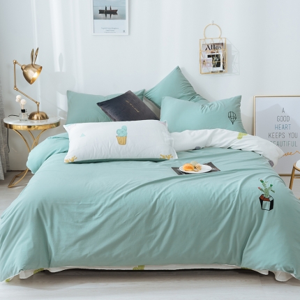 91家纺网 家纺一手货源 找家纺 （总）芯贝儿 2019新款全m水洗m绣花四件套