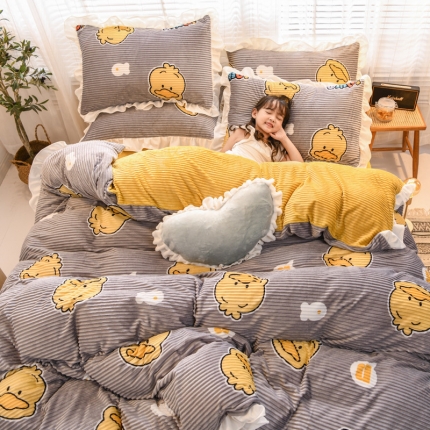 91家纺网 家纺一手货源 找家纺 （总）2019年新款雕花绒法莱绒水晶绒牛奶宝宝绒魔法绒四件套