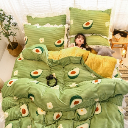 91家纺网 家纺一手货源 找家纺 （总）2019年新款雕花绒法莱绒水晶绒牛奶宝宝绒魔法绒四件套