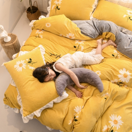 91家纺网 家纺一手货源 找家纺 （总）2019年新款雕花绒法莱绒水晶绒牛奶宝宝绒魔法绒四件套