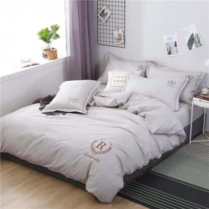 91家纺网 家纺一手货源 找家纺 （总）仟网汇 2019新款铂金棉绣花四件套