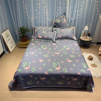 91家纺网 家纺一手货源 找家纺 仟网汇 2020年新款老粗布三件套软凉席 丛林