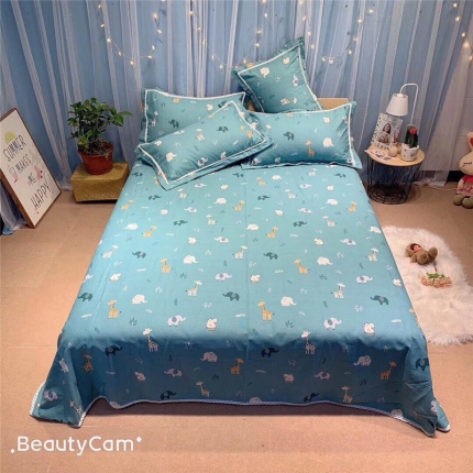 91家纺网 家纺一手货源 找家纺 仟网汇 2020年新款老粗布三件套软凉席 动物世界