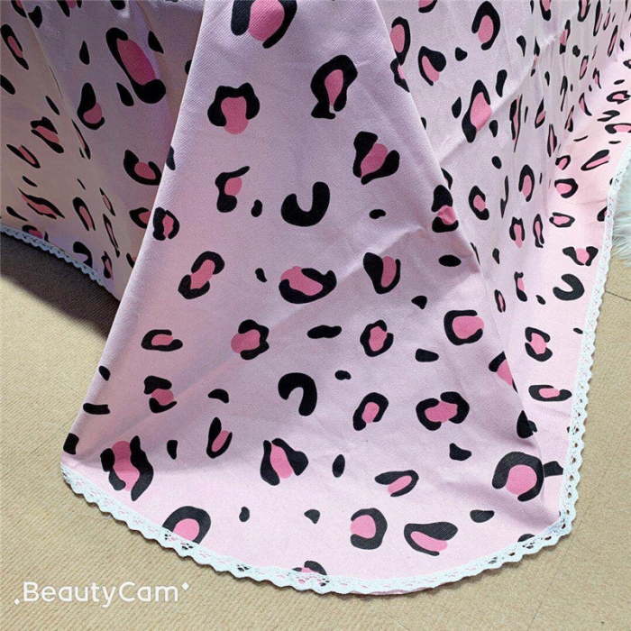 91家纺网 家纺一手货源 找家纺 仟网汇 2020年新款老粗布三件套软凉席 豹纹粉