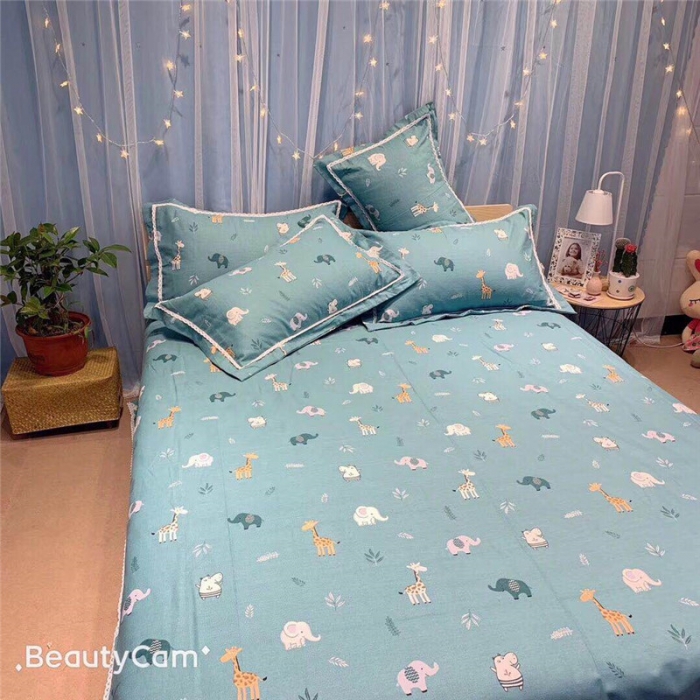 91家纺网 家纺一手货源 找家纺 仟网汇 2020年新款老粗布三件套软凉席 动物世界