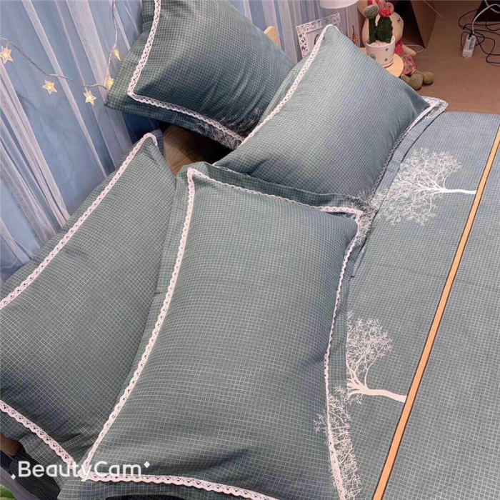 91家纺网 家纺一手货源 找家纺 仟网汇 2020年新款老粗布三件套软凉席 发财树绿