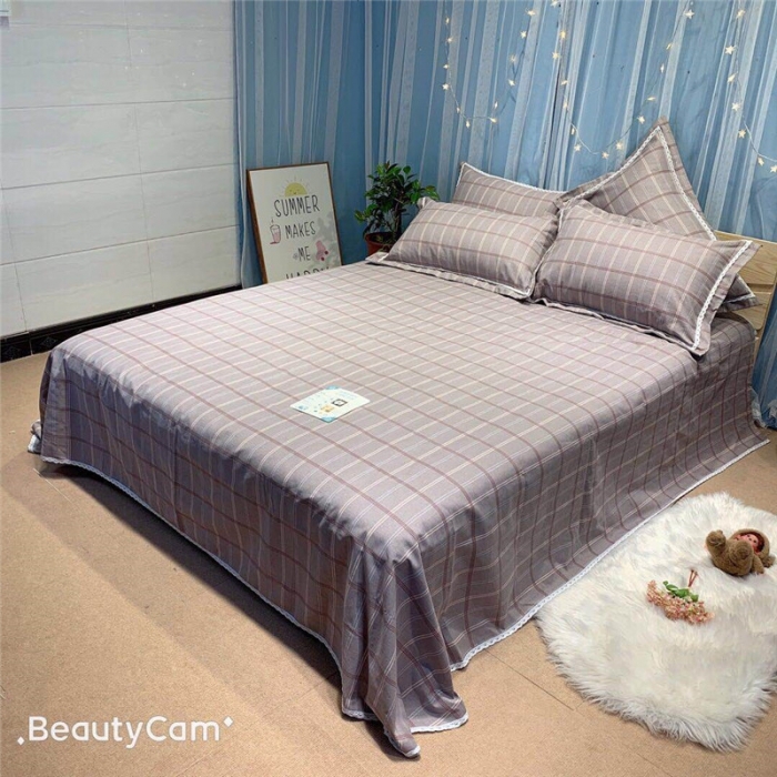 91家纺网 家纺一手货源 找家纺 仟网汇 2020年新款老粗布三件套软凉席 格韵咖