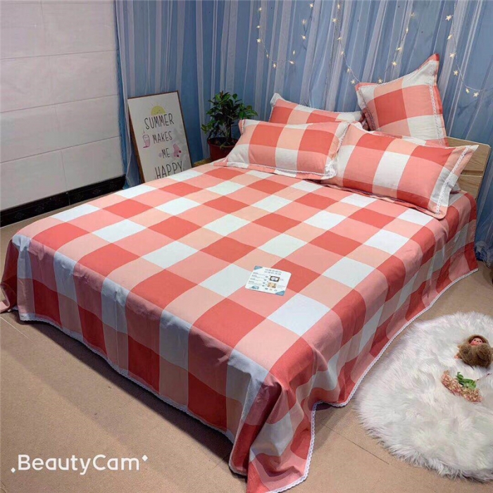 91家纺网 家纺一手货源 找家纺 仟网汇 2020年新款老粗布三件套软凉席 红白大格