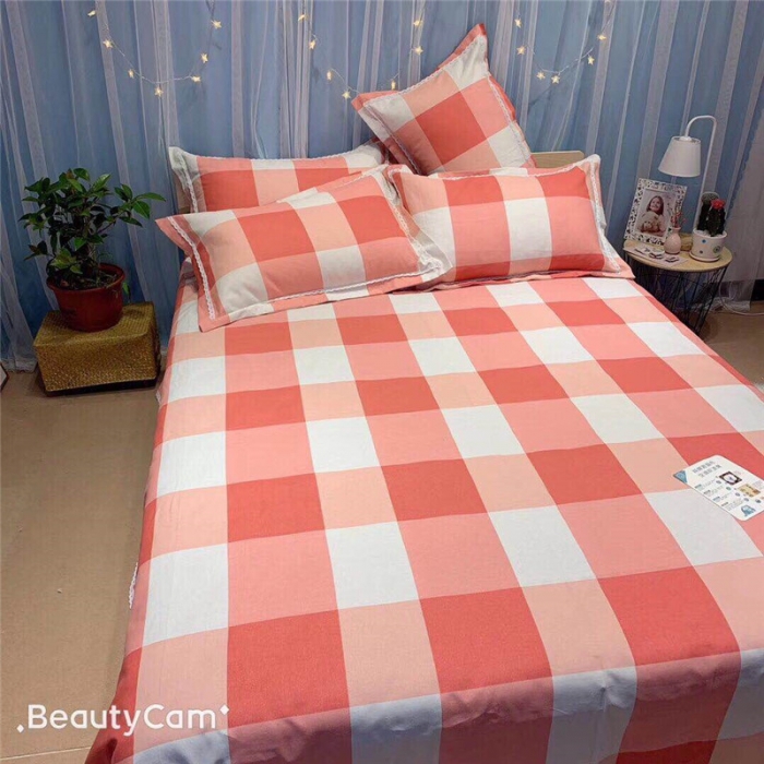 91家纺网 家纺一手货源 找家纺 仟网汇 2020年新款老粗布三件套软凉席 红白大格