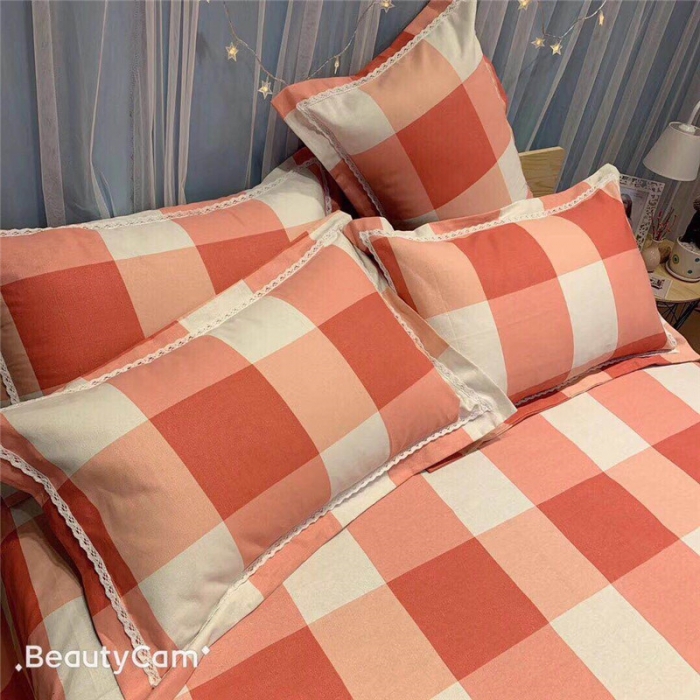 91家纺网 家纺一手货源 找家纺 仟网汇 2020年新款老粗布三件套软凉席 红白大格