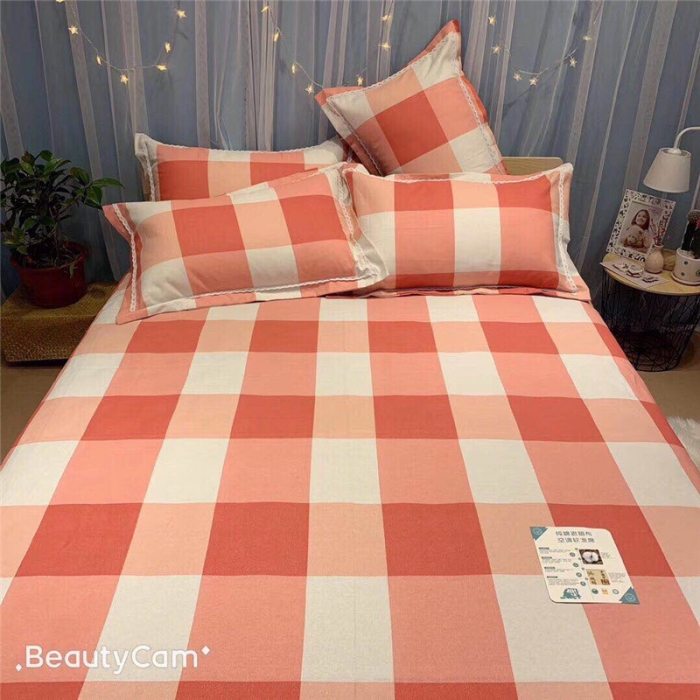 91家纺网 家纺一手货源 找家纺 仟网汇 2020年新款老粗布三件套软凉席 红白大格