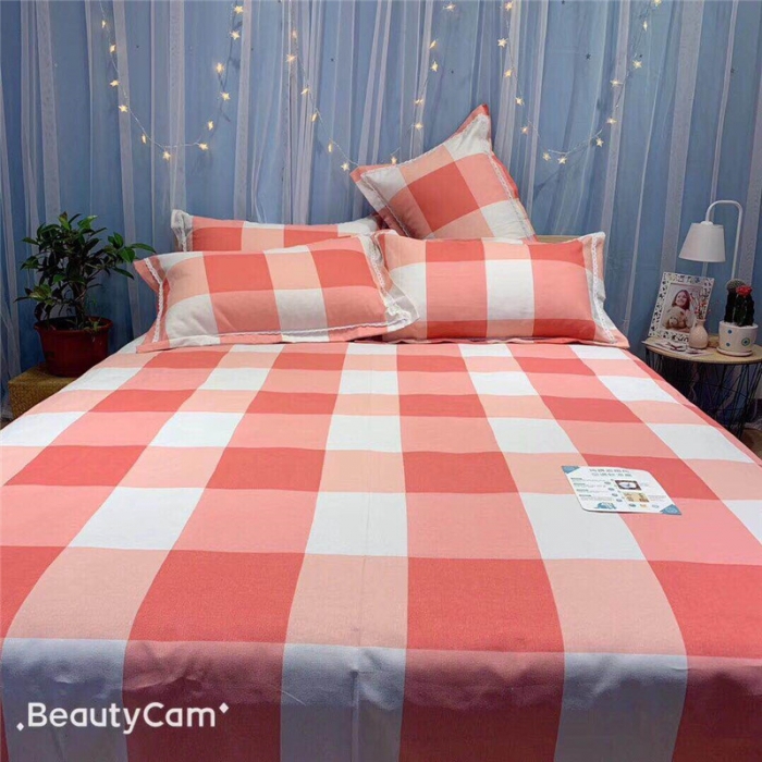 91家纺网 家纺一手货源 找家纺 仟网汇 2020年新款老粗布三件套软凉席 红白大格