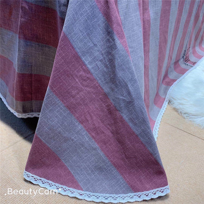 91家纺网 家纺一手货源 找家纺 仟网汇 2020年新款老粗布三件套软凉席 红宽条