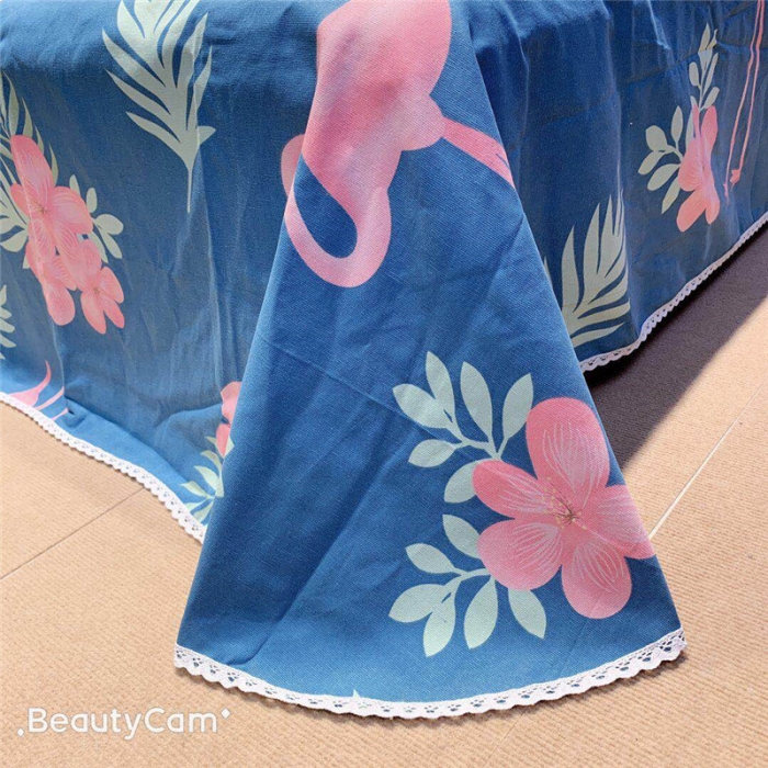 91家纺网 家纺一手货源 找家纺 仟网汇 2020年新款老粗布三件套软凉席 火烈鸟