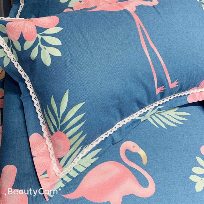 91家纺网 家纺一手货源 找家纺 仟网汇 2020年新款老粗布三件套软凉席 火烈鸟