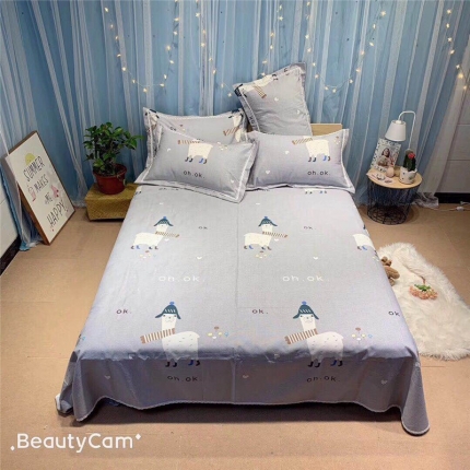 仟网汇 2020年新款老粗布三件套软凉席 羊驼灰