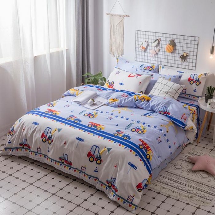 91家纺网 家纺一手货源 找家纺 （总）感遇家纺 2019新款全棉卡通四件套床单款