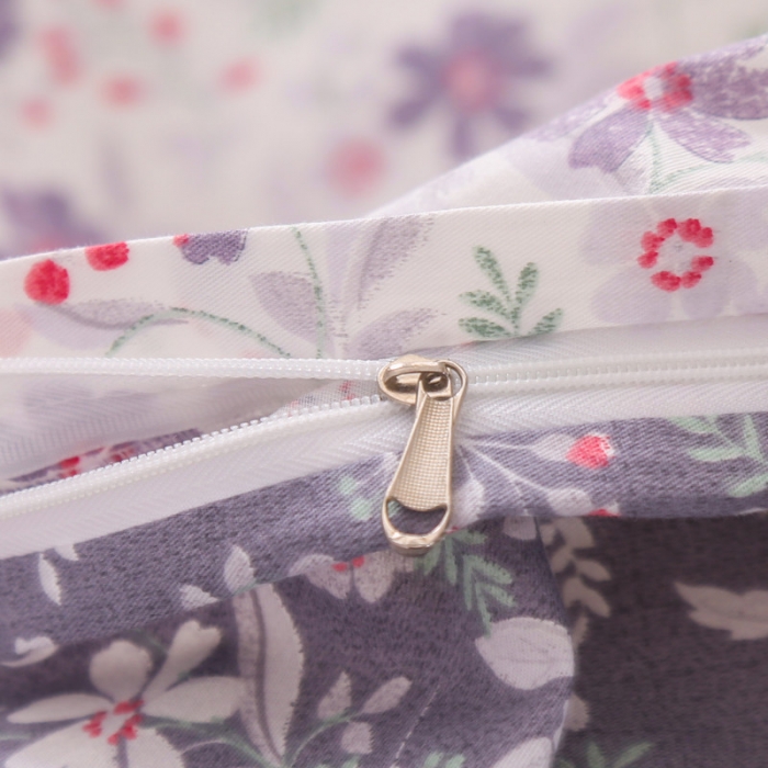 91家纺网 家纺一手货源 找家纺 感遇家纺 2019小清新全棉印花四件套纯棉三件套 兰陵花语