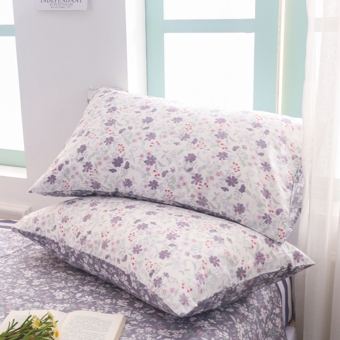 91家纺网 家纺一手货源 找家纺 感遇家纺 2019小清新全棉印花四件套纯棉三件套 兰陵花语